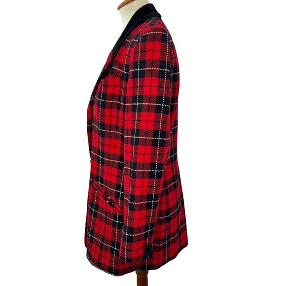 Vintage Pendleton Womens Tartan Plaid Blazer Jacket Sz M 100% Virgin Wool Lined - Picture 6 of 13